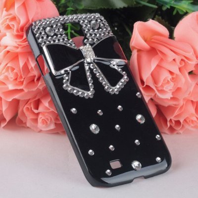 Coque Pour Samsung Galaxy S4 i9500 Noeud Bling Strass 